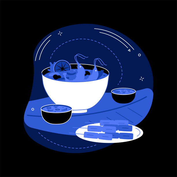 泰国菜抽象概念矢量插图。图片下载