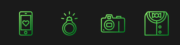 设线摄影相机手机与心钻石图片下载