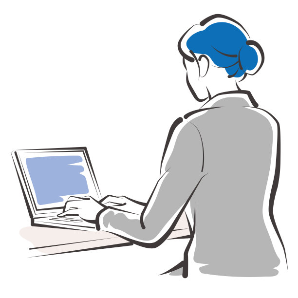 矢量插图的工作妇女。商业的女人。图片下载