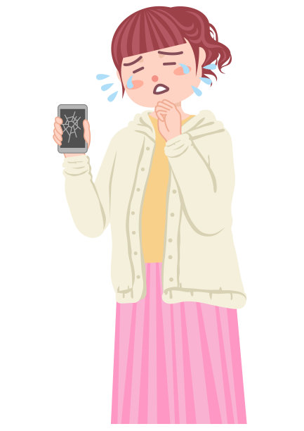 一个手机坏了的可怜女人。图片下载