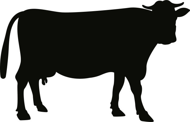 牛图标设计模板孤立图片下载