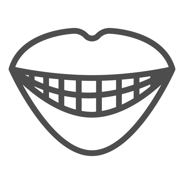 微笑线图标情感概念微笑嘴图片下载