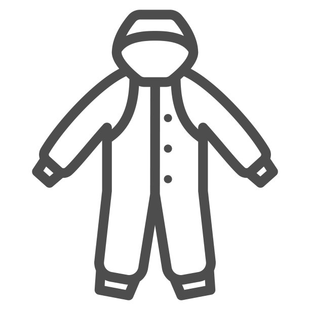 冬季工作服为新生儿线图标冬季图片下载