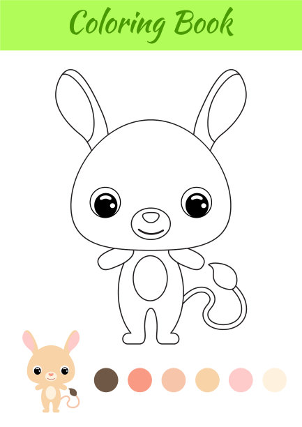 涂色书小巴耶尔波涂色页图片下载