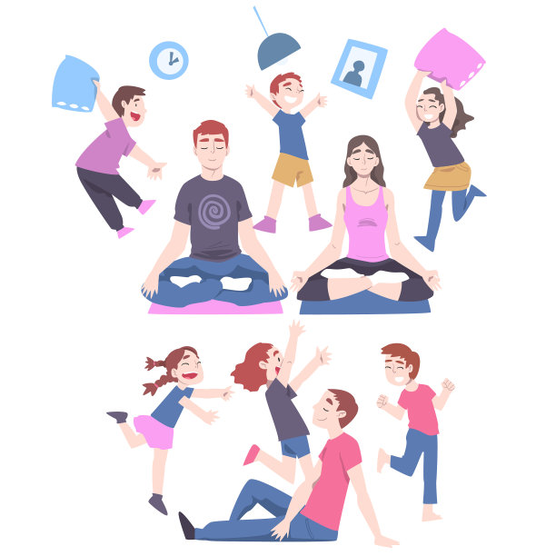 冷静的父母和调皮的孩子在奔跑图片下载