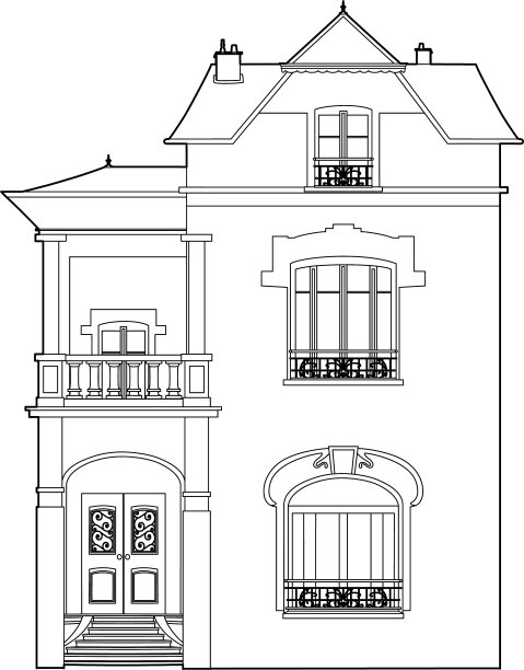 老式建筑图纸图片下载