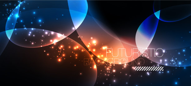 霓虹椭圆抽象背景闪亮明亮图片下载