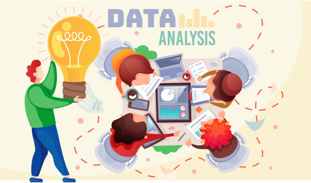 办公室职员正在研究信息图表图片下载