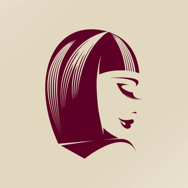 美发沙龙，美容插图。优雅的妆容和发型。美丽的女人。时尚偶像。图片下载