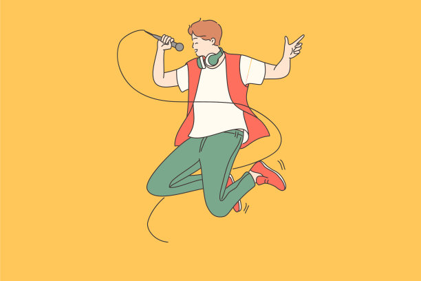 歌手潮人积极的生活方式概念图片下载