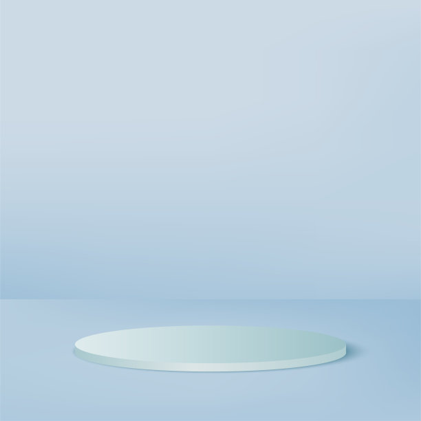 抽象背景与蓝色几何3d讲台。矢量图图片下载