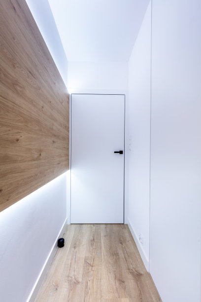 走廊在现代设计的公寓。图片下载