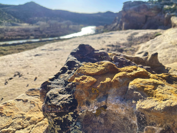 科罗拉多西部高干旱沙漠徒步甘尼逊河俯瞰照片系列图片下载