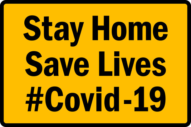 待在家里拯救生命。图片下载