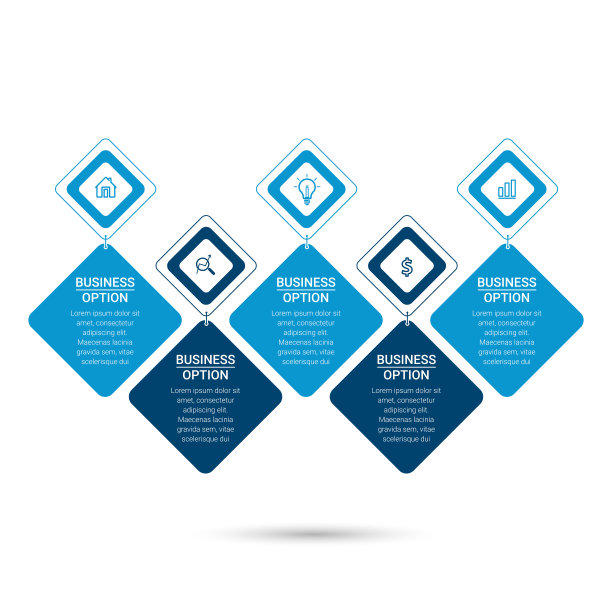 业务数据可视化。简单的信息图表设计模板。抽象的矢量图。图片下载