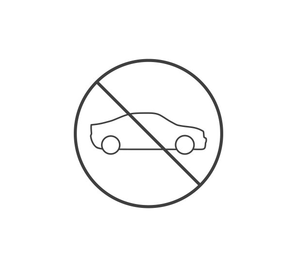 圈禁止无车标志。禁止停车标志。矢量图图片下载