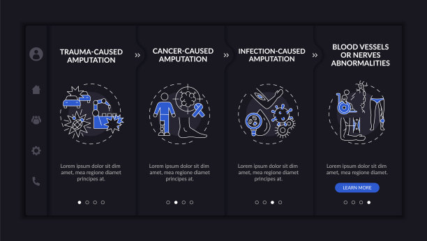 截肢原因的载体模板图片下载