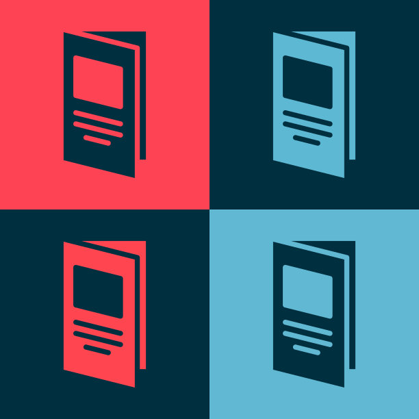 波普艺术宣传册模板布局图标孤立上图片下载