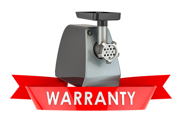电动切肉机保修概念。3D渲染孤立的白色背景图片下载