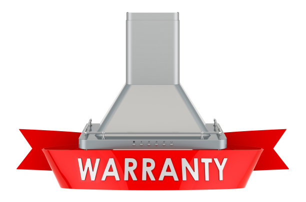 厨房排气罩保修概念。3D渲染孤立的白色背景图片下载