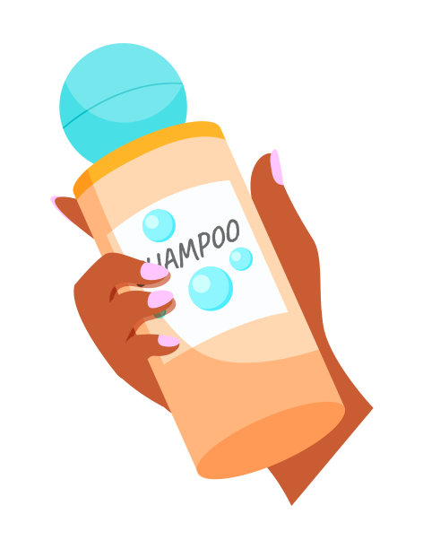 女人手持香波瓶护发素图片下载