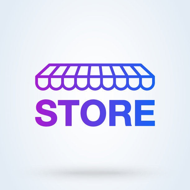 在线商店标志图标或标志市场图片下载
