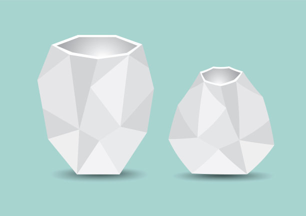 花瓶多边形3d产品图片下载