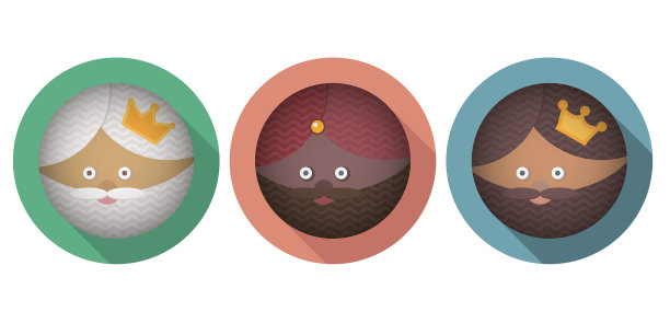 三智者卡通图标主显节神圣图片下载