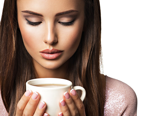 喝咖啡的女人图片下载