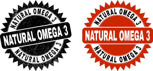 天然欧米茄3黑色玫瑰形邮票印章图片下载