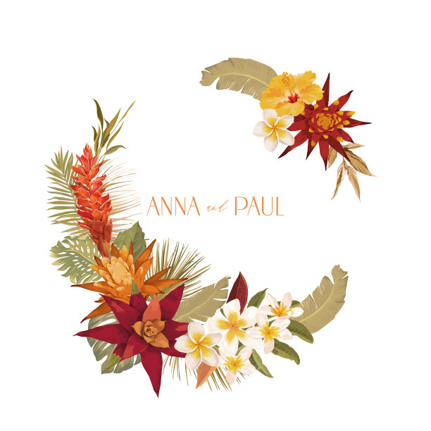 花婚礼框架邀请问候图片下载