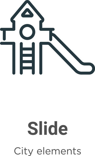 幻灯片轮廓图标细线黑色幻灯片图标图片下载