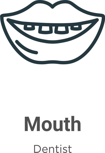 嘴轮廓图标细线黑嘴图标图片下载