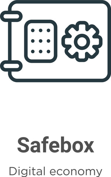 保险箱轮廓图标细线黑色保险箱图标图片下载