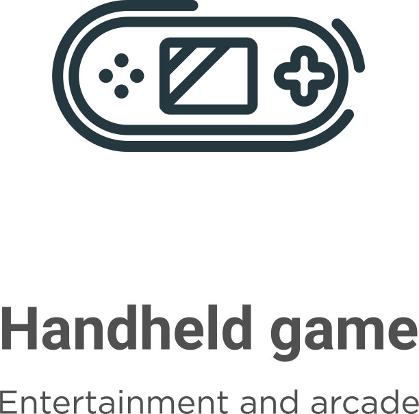 掌机游戏轮廓图标细线黑色图片下载