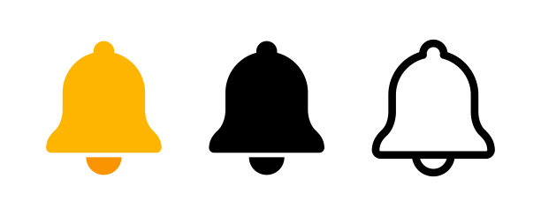 贝尔通知图标。进入收件箱的信息。新的消息通知图标集合。报警的象征。股票向量图片下载