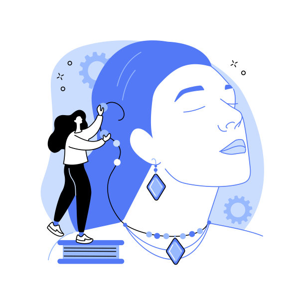 手工珠宝抽象概念矢量插图。图片下载