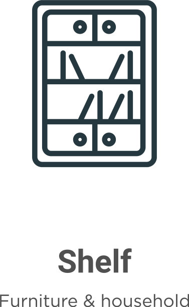 架子轮廓图标细线黑色架子图标图片下载