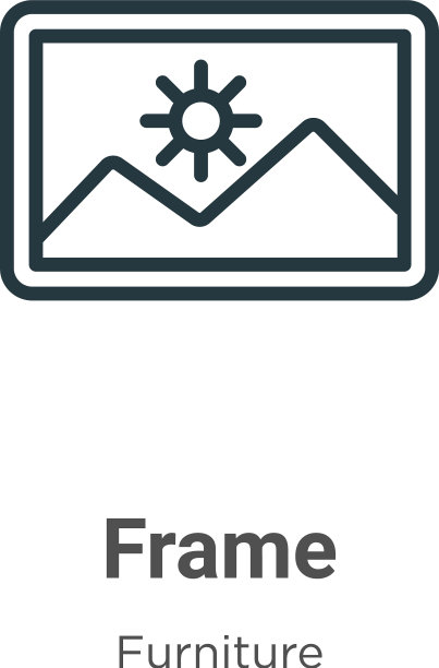 框架轮廓图标细线黑色框架图标图片下载