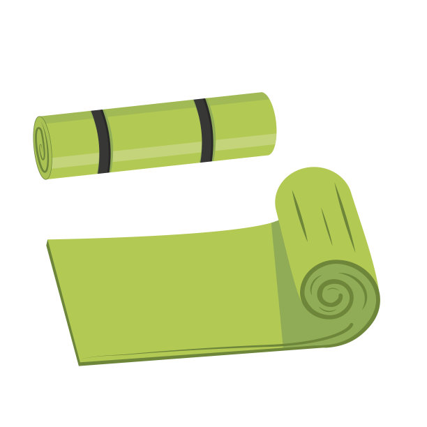 运动健身和旅游垫，矢量插图孤立在白色背景图片下载