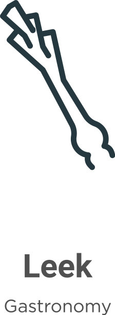 韭菜轮廓图标细线黑韭菜图标平图片下载