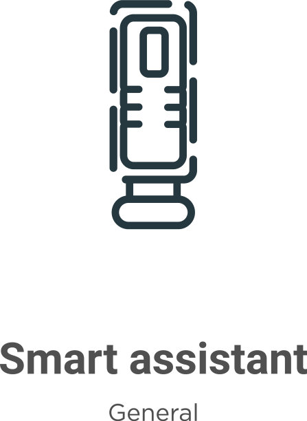 智能助手轮廓图标细黑线图片下载