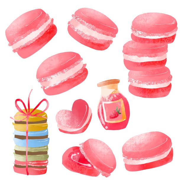 草莓和杏仁饼干的春季甜点图片下载