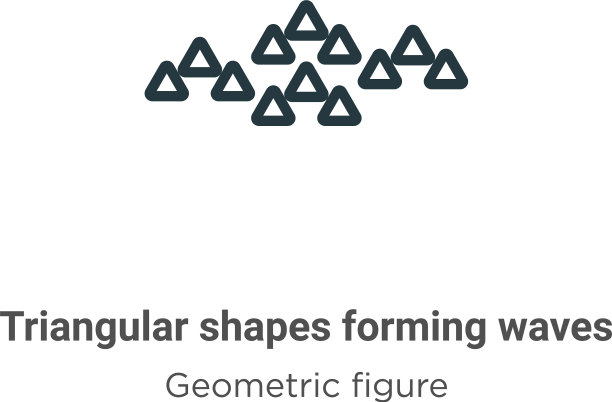 三角形形状，形成波浪轮廓，图标薄图片下载