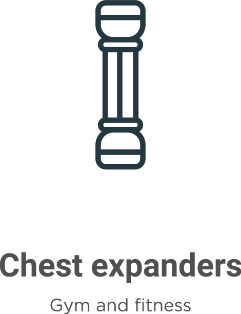 胸部扩张器轮廓图标细线黑色图片下载