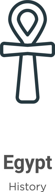 埃及轮廓图标细线黑色埃及图标图片下载