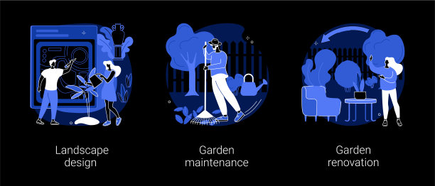 园艺服务抽象概念矢量插图。图片下载