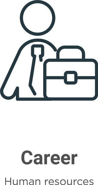 职业轮廓图标细线黑色职业图标图片下载