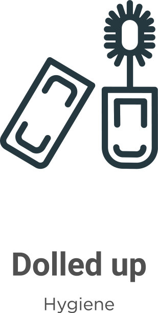 打扮轮廓图标细线黑色打扮图片下载