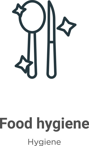 食品卫生轮廓图标细线黑色食品图片下载